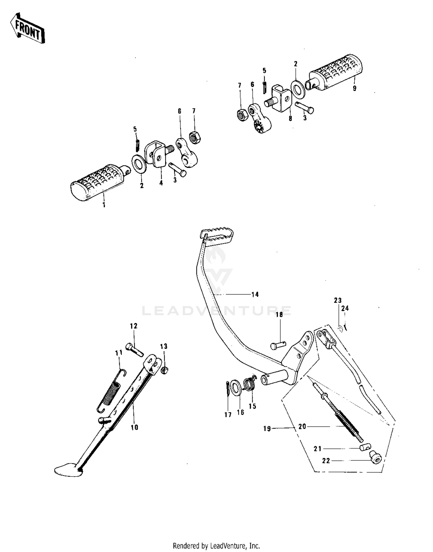 FOOTRESTS/STAND/BRAKE/PEDAL