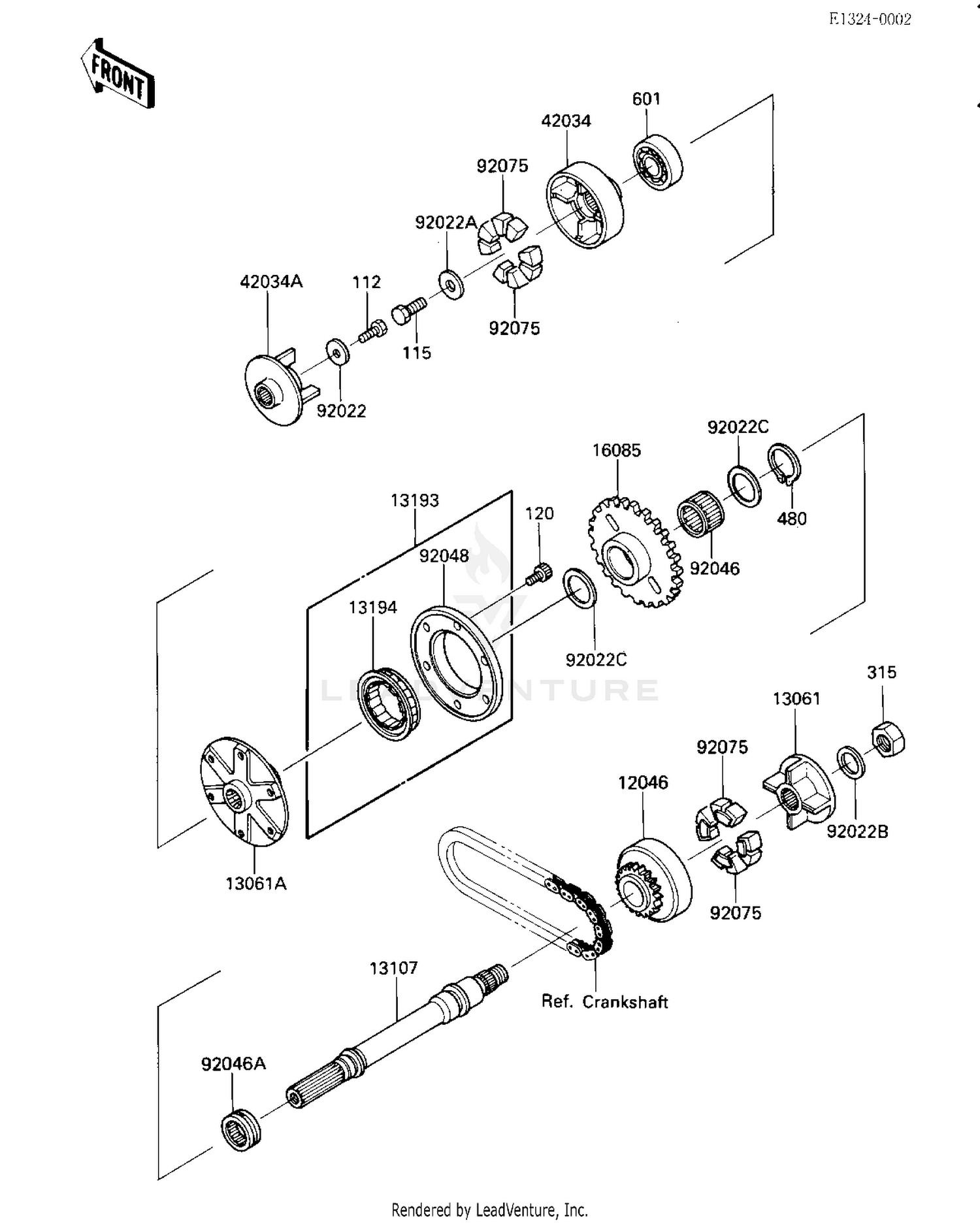 GENERATOR SHAFT/STARTER CLUTCH