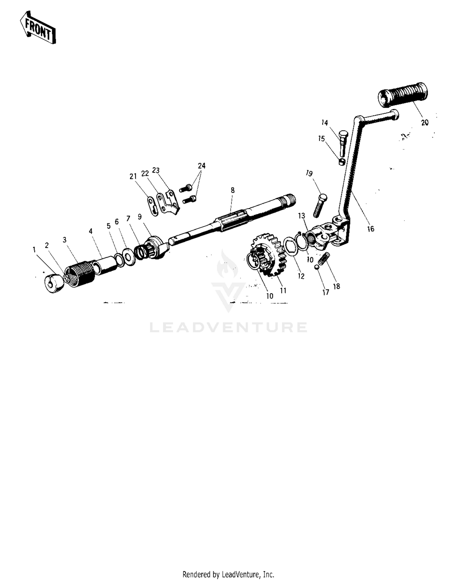 KICKSTARTER MECHANISM (E/NO. 05979-)