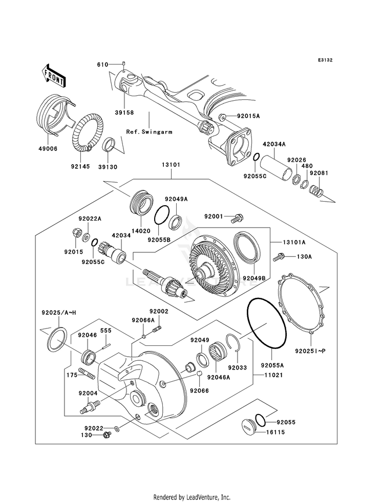 Drive Shaft/Final Gear Schematic