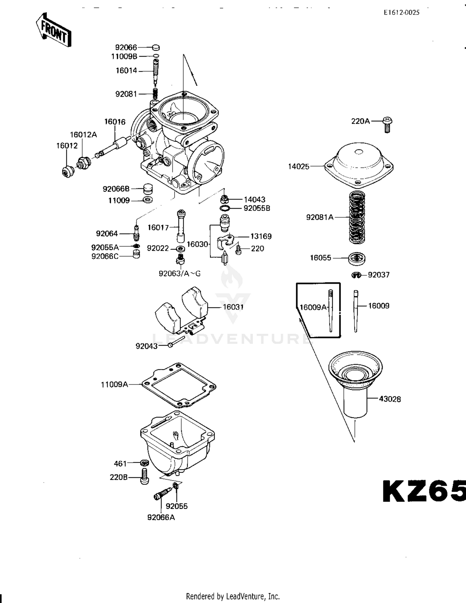 CARBURETOR PARTS (KZ650-H2)
