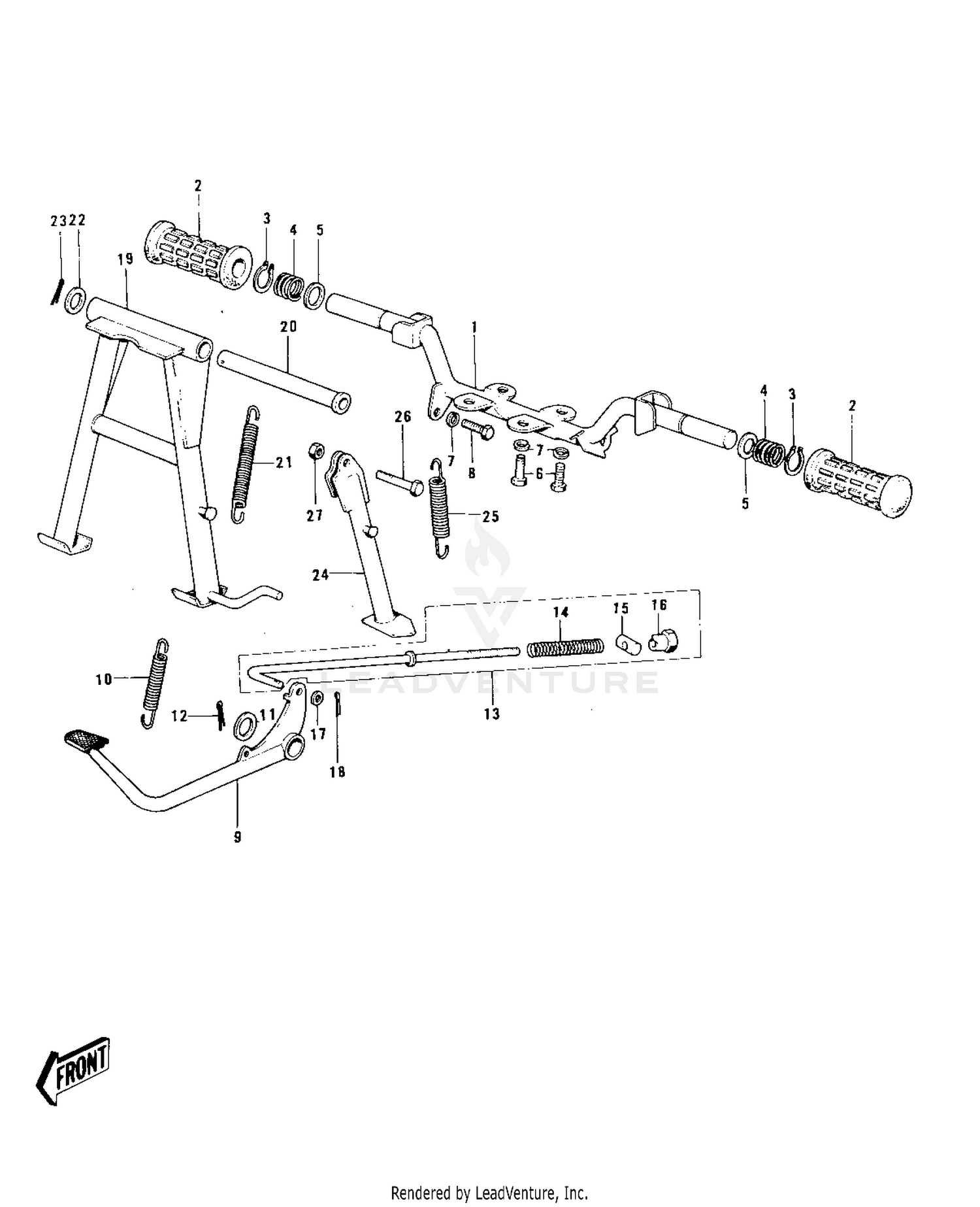 FOOTRESTS/STANDS/BRAKE PEDAL