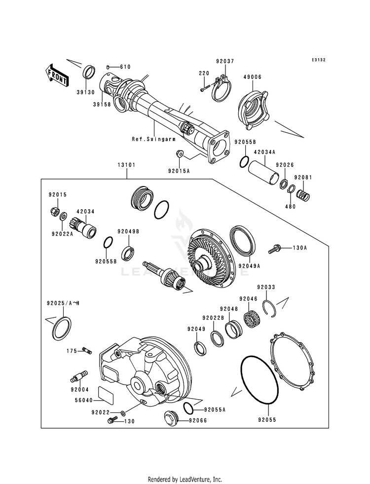 Drive Shaft/Final Gear Schematic