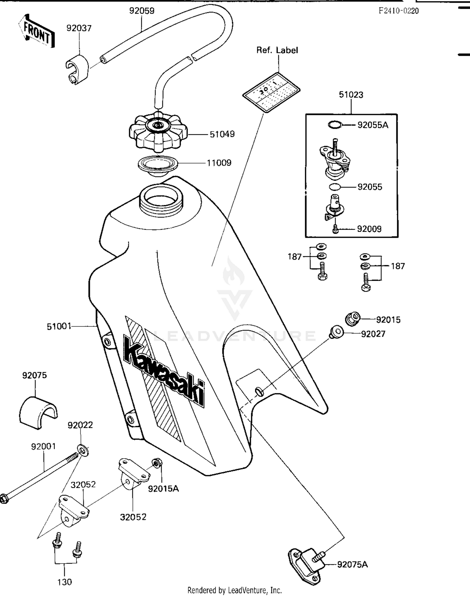 FUEL TANK ('84 KX250-C2)