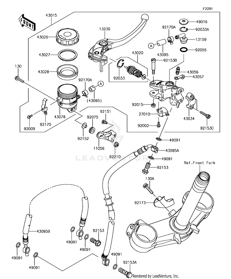 Front Master Cylinder Schematic
