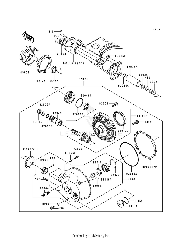 Drive Shaft/Final Gear Schematic