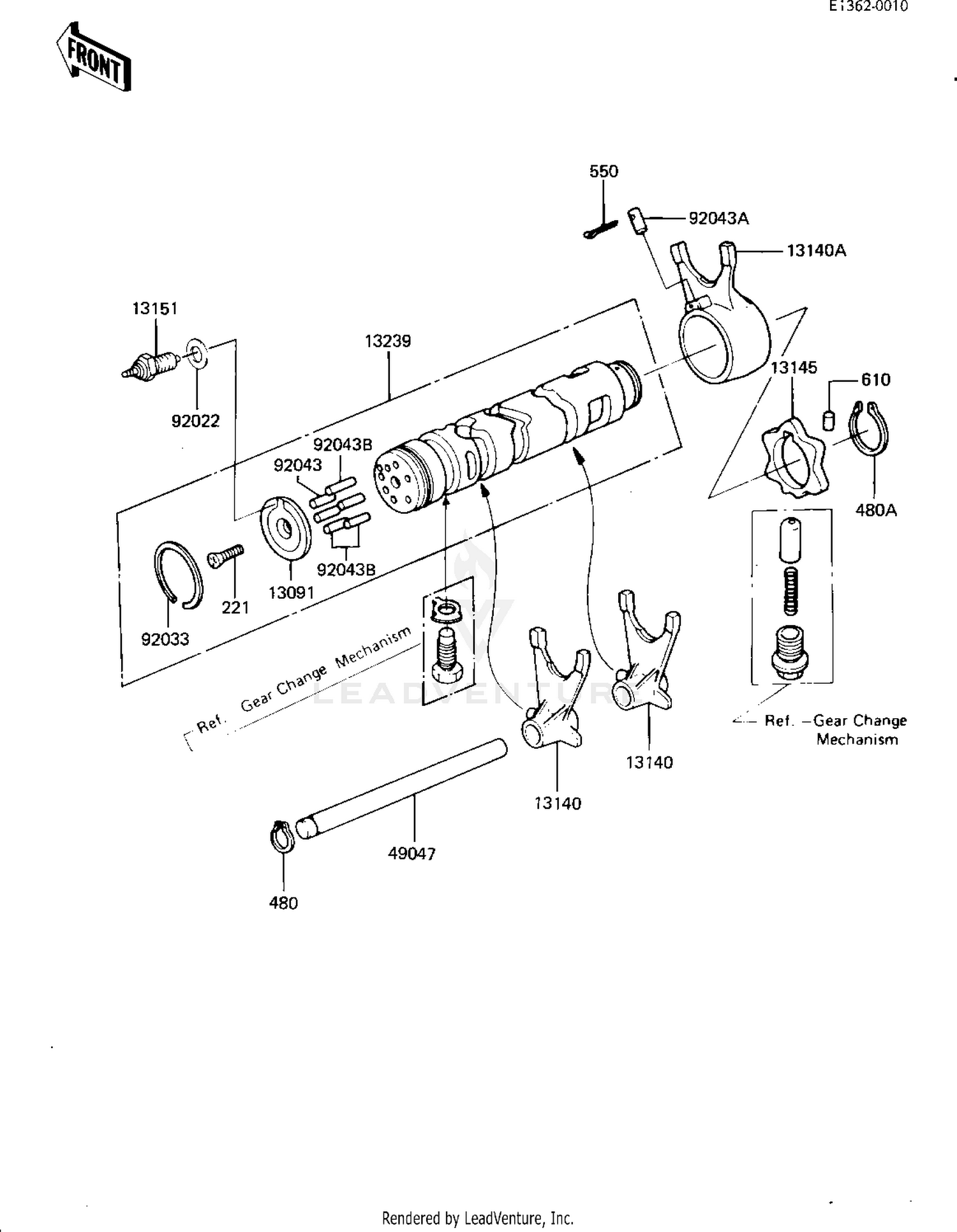GEAR CHANGE DRUM & FORKS