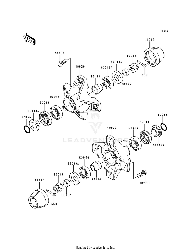 Front Hub Schematic