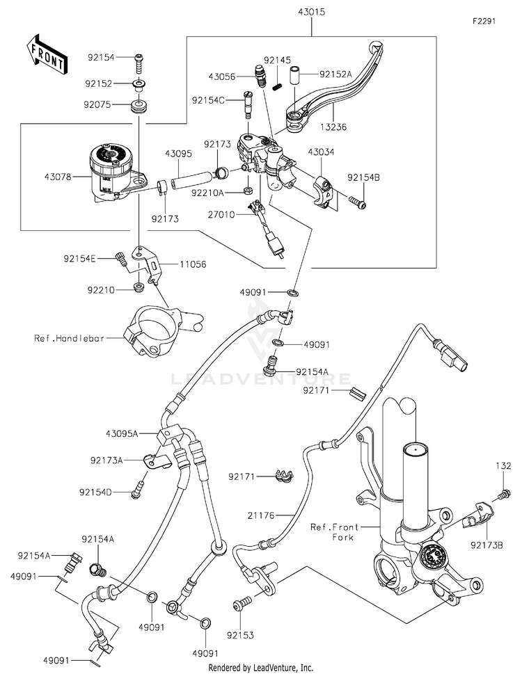 Front Master Cylinder Schematic