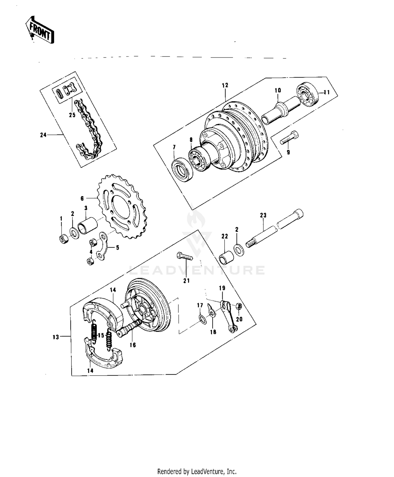 REAR HUB/BRAKE