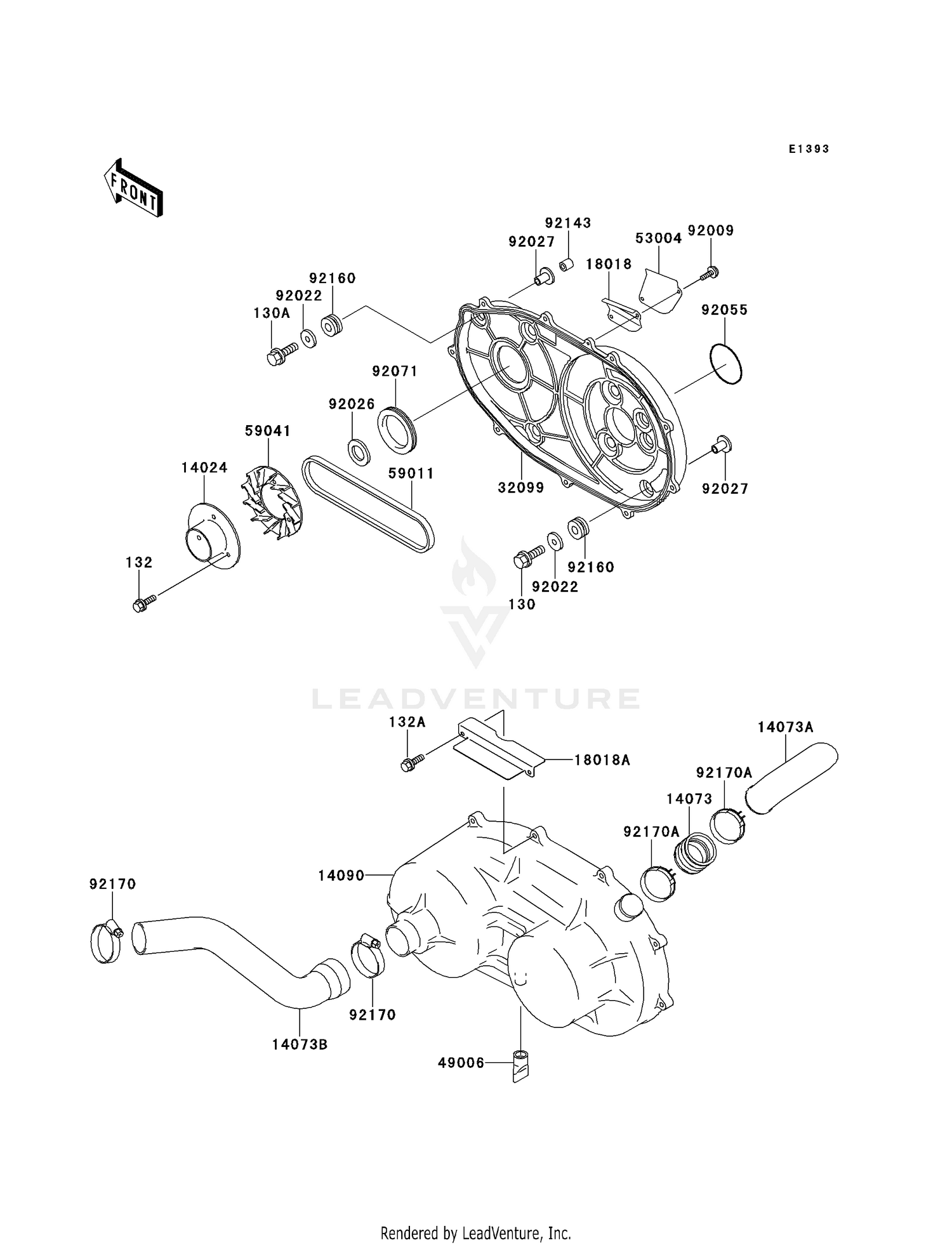 CONVERTER COVER/DRIVE BELT