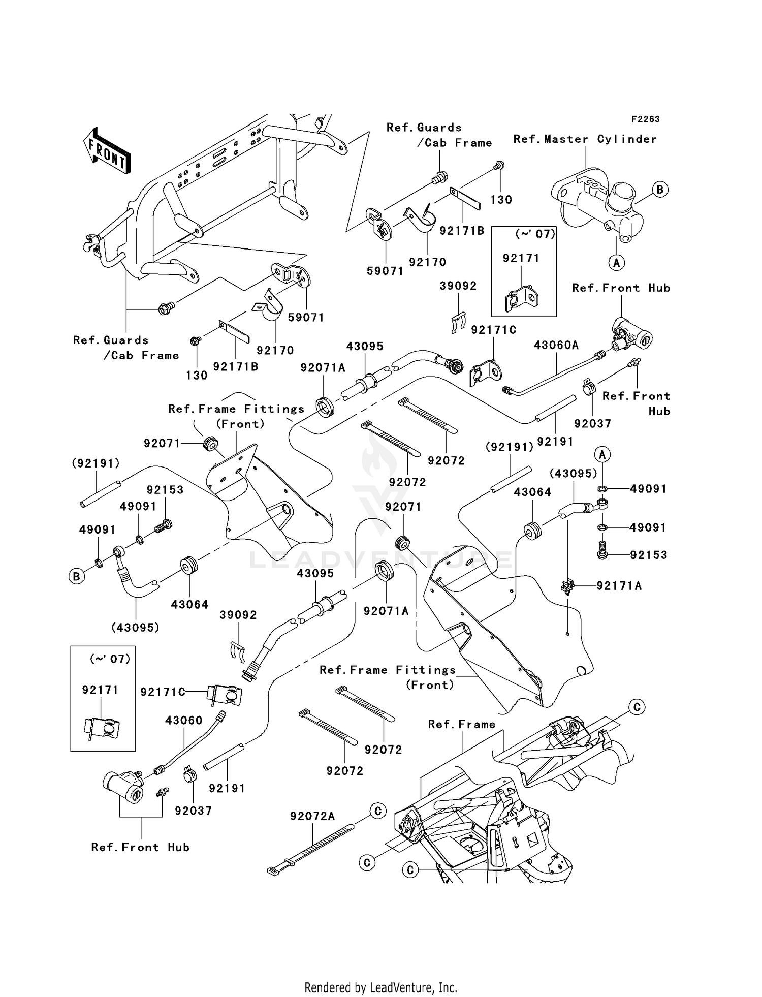 FRONT BRAKE PIPING