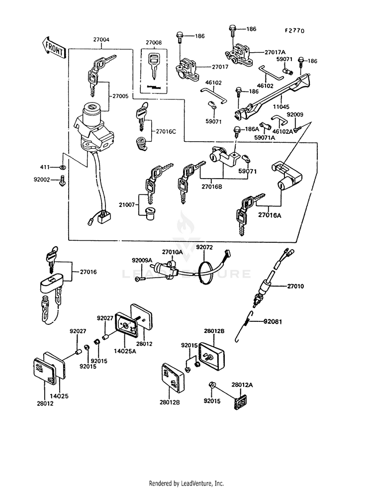 Ignition Switch/Locks/Reflectors Schematic
