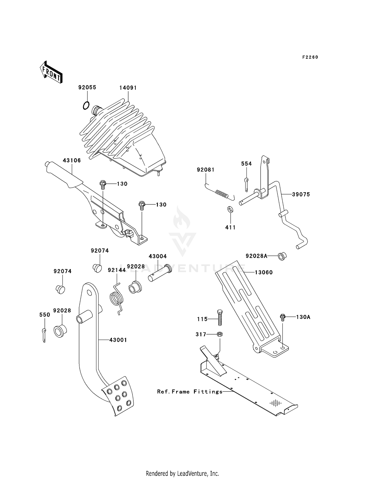 BRAKE PEDAL/THROTTLE LEVER