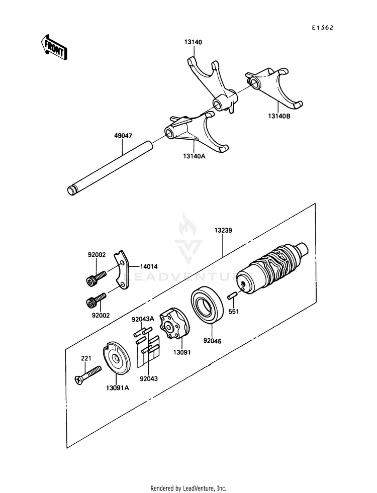 Change Drum/Shift Fork Schematic