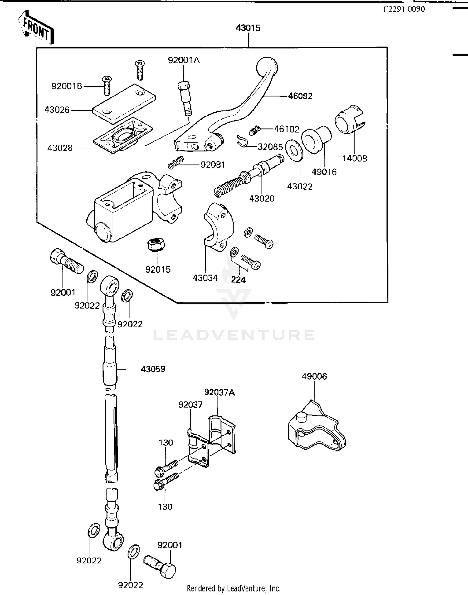 FRONT MASTER CYLINDER ('84 KX250-C2)