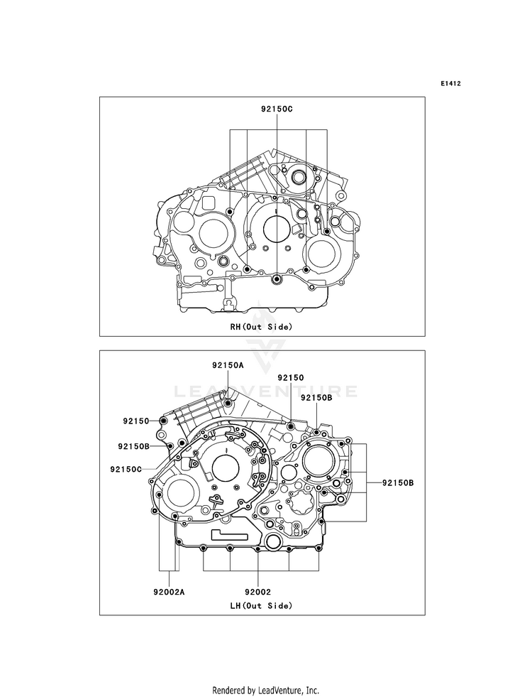 Crankcase Bolt Pattern Schematic