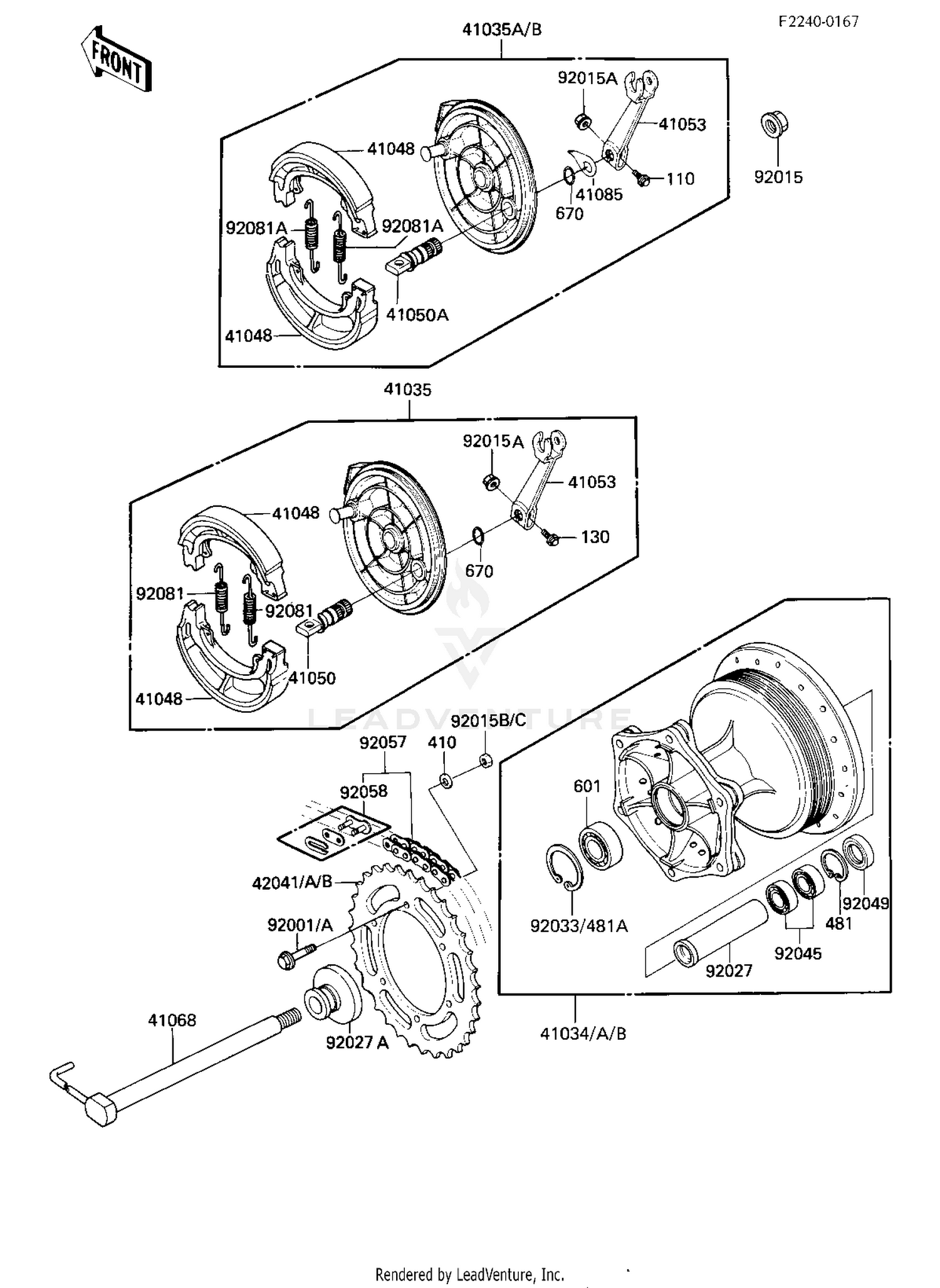 REAR HUB/BRAKE/CHAIN