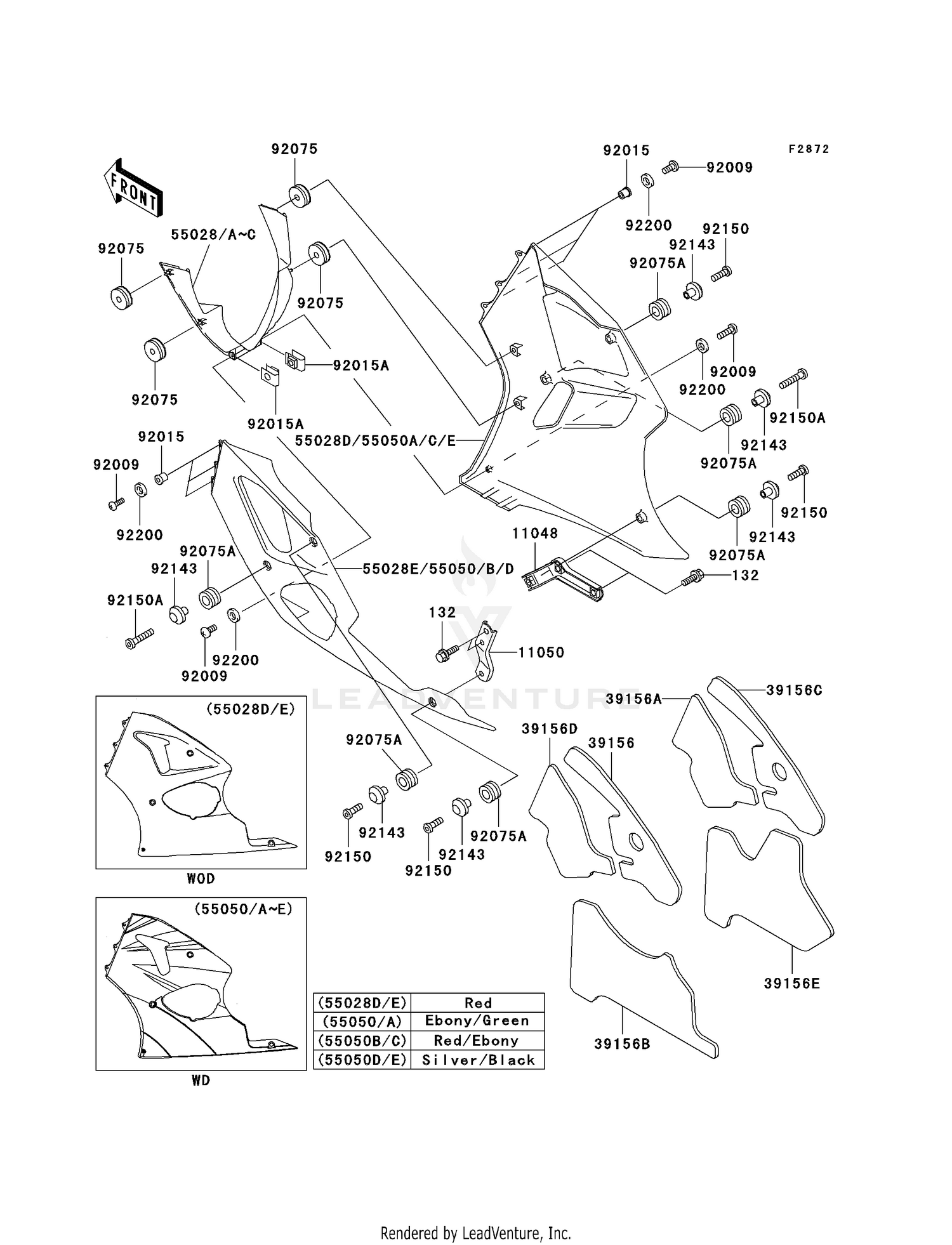 COWLING LOWERS (ZX600-J1)