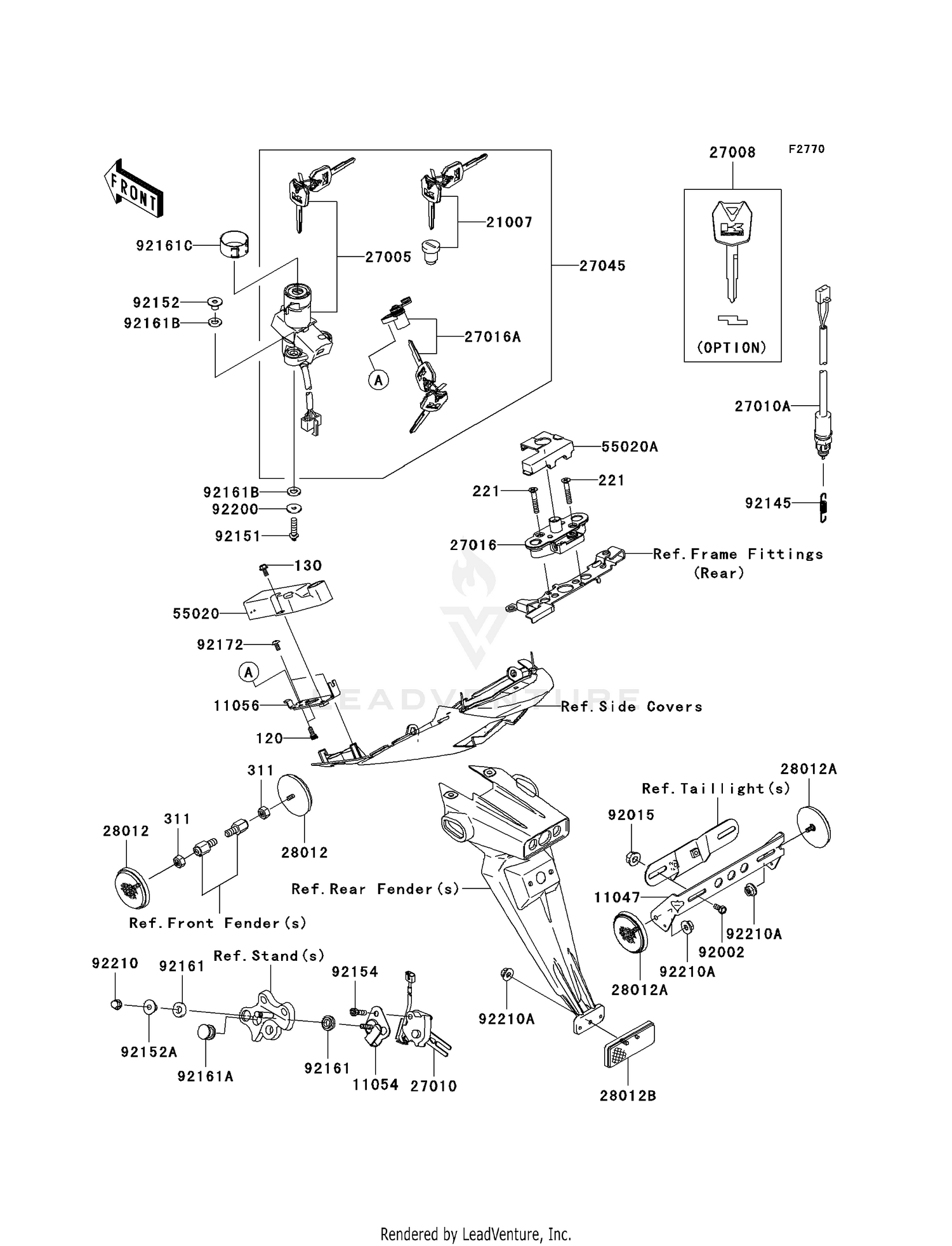 IGNITION SWITCH/LOCKS/REFLECTORS