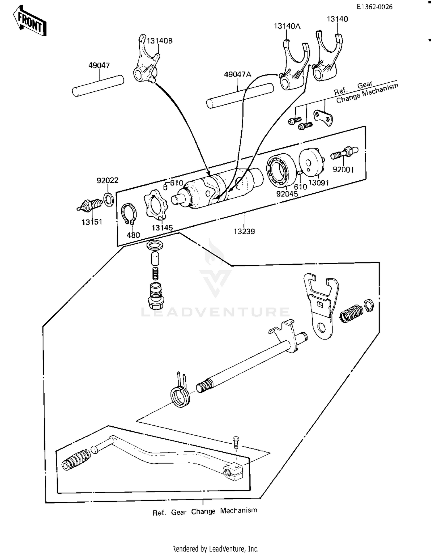 GEAR CHANGE DRUM & FORKS