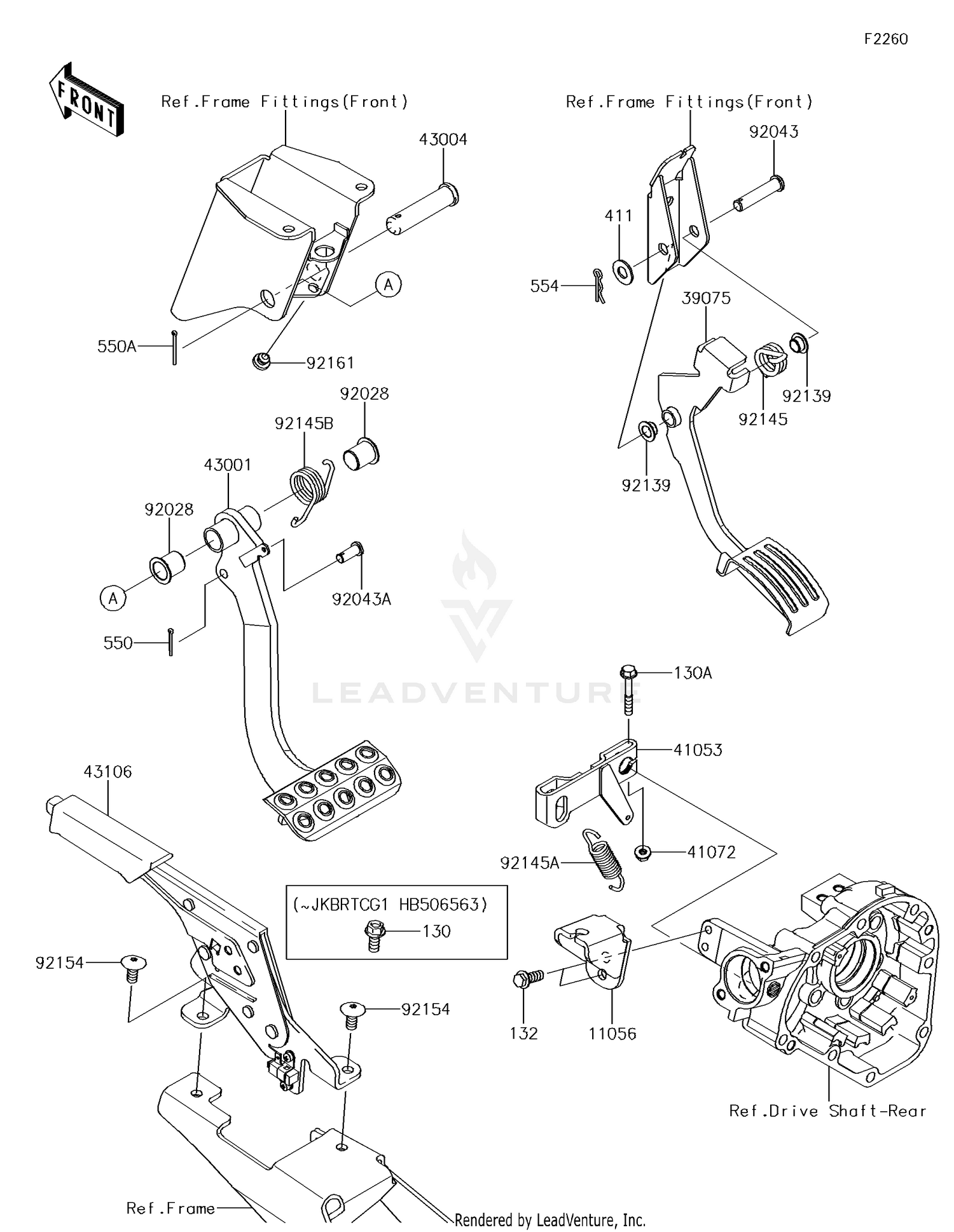Brake Pedal/Throttle Lever