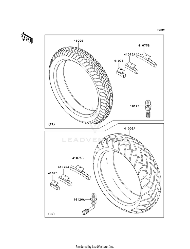 Tires VN1600B8F Vulcan 1600 Mean Streak (2008) Schematic