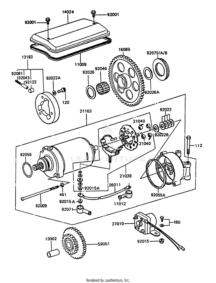 Starter Motor (Kz1000-P6/P7/P8) Schematic
