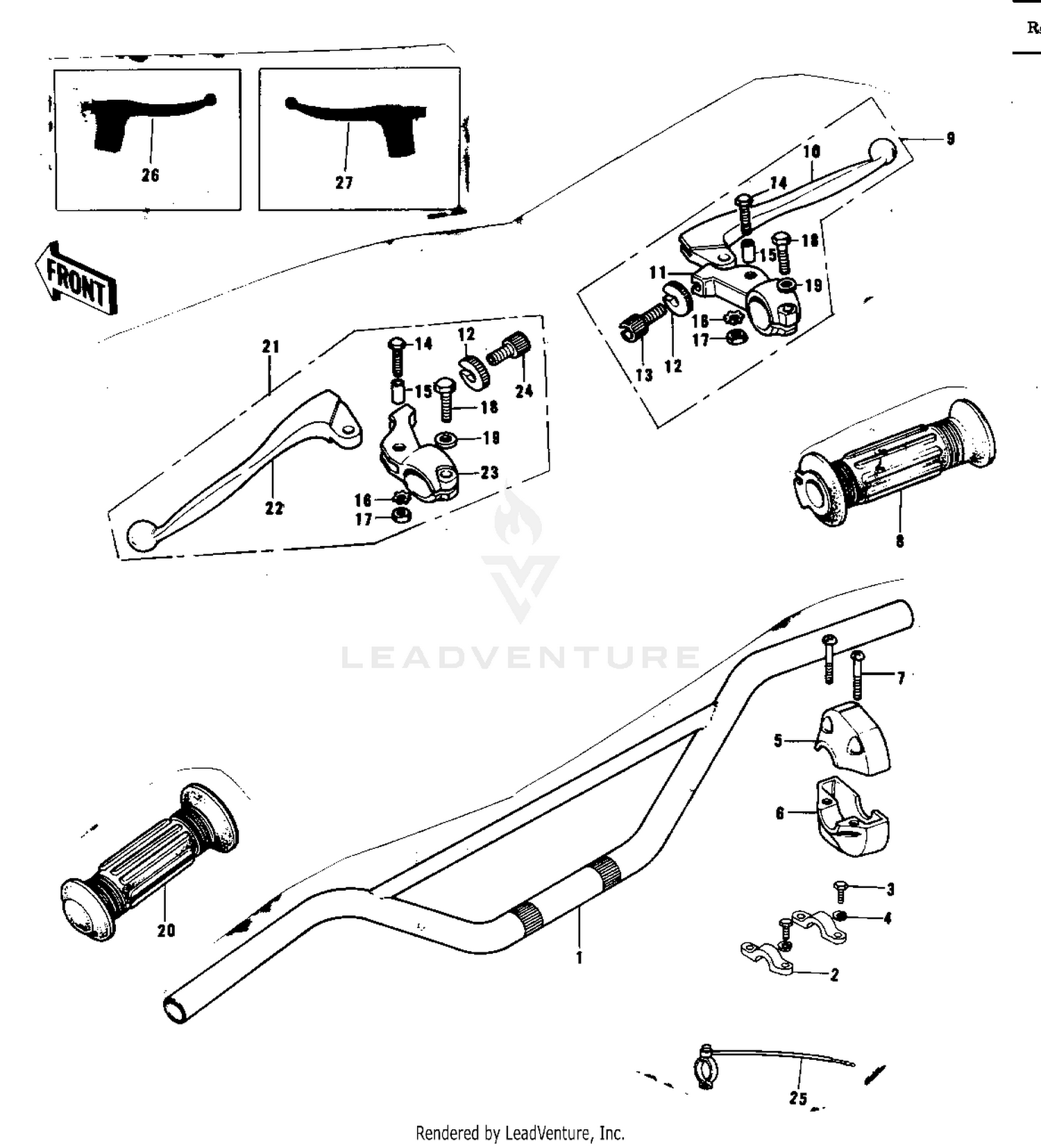 HANDLEBAR  ('73 F12MX 450)