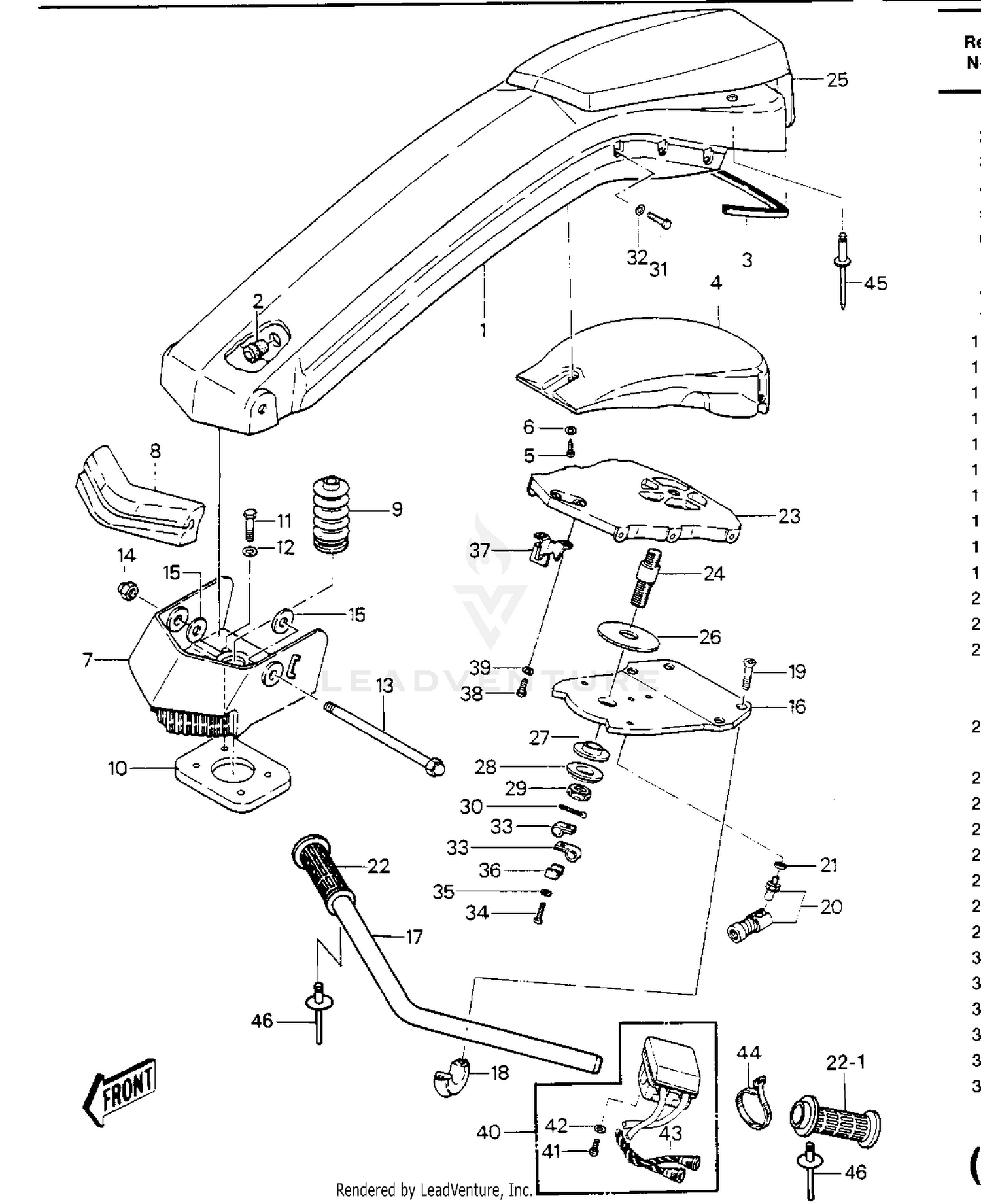 HANDLE POLE/SWITCHES (JS550-A3/A4)