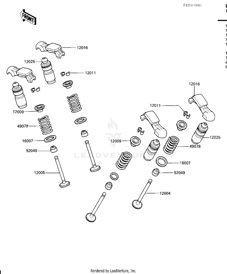 Rocker Arms/Valves Schematic