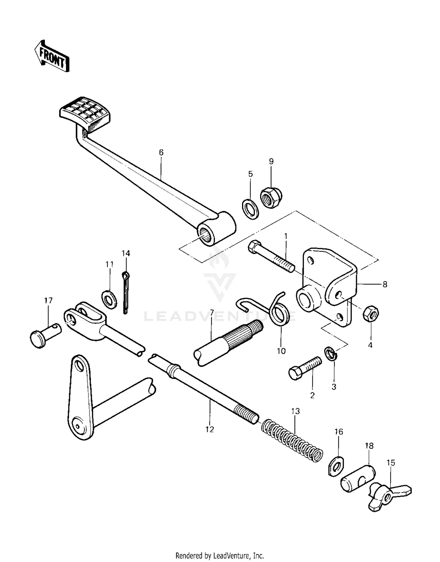 BRAKE PEDAL ('83 KLT200-C1)