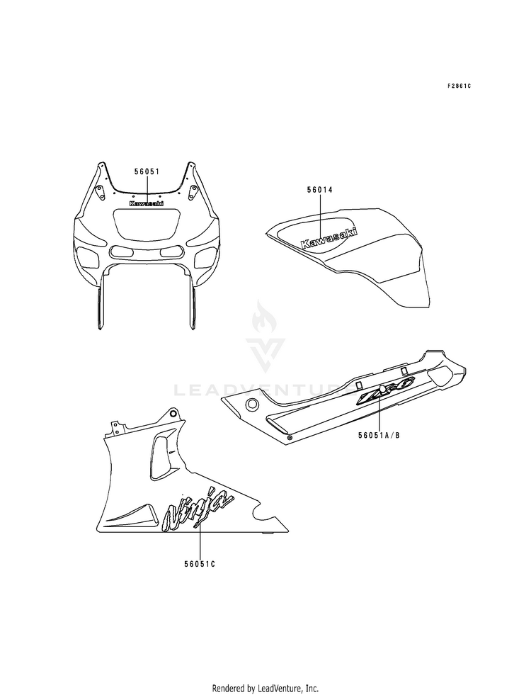 Decals (Green)(Zx600-E5/E6) Schematic