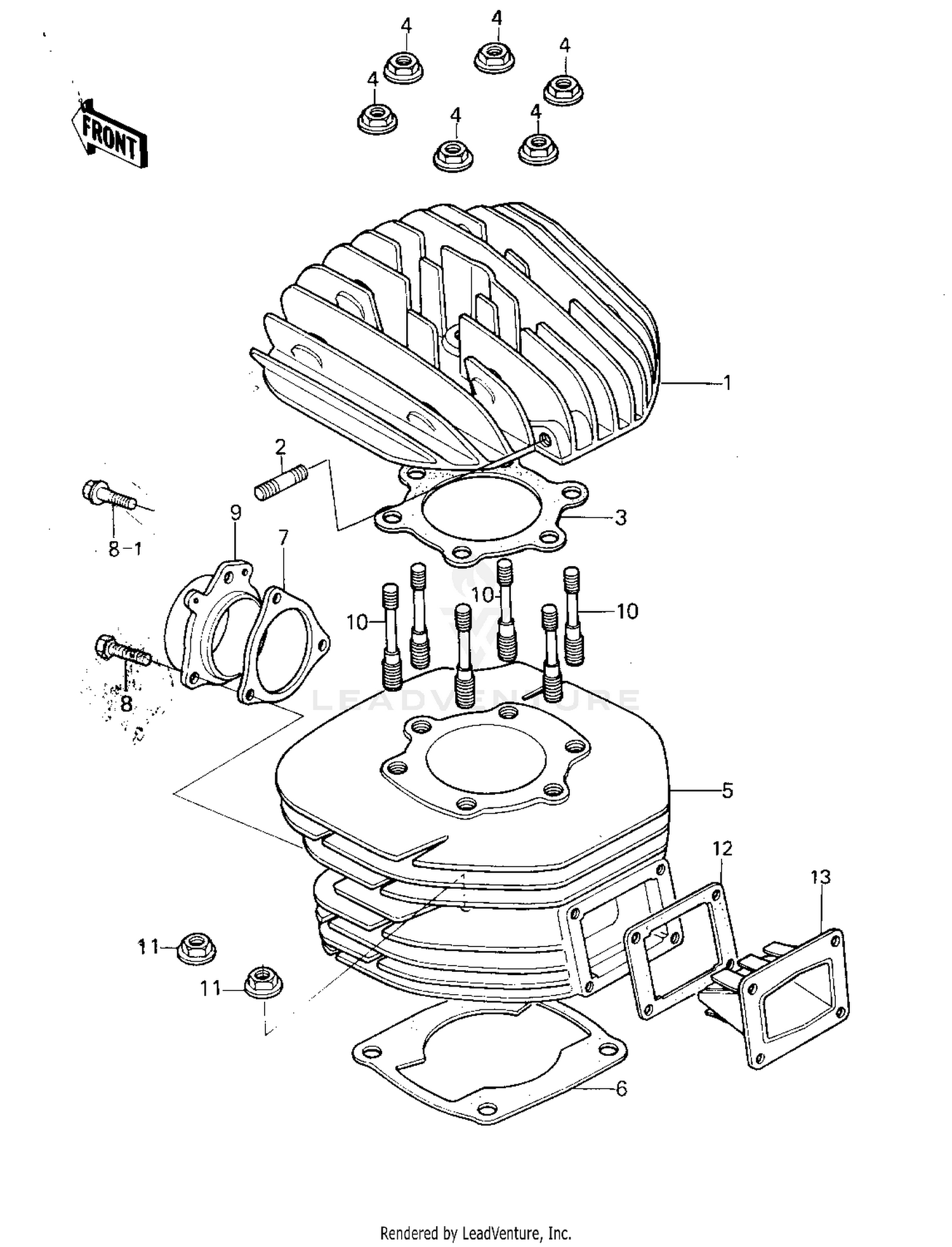 CYLINDER HEAD/CYLINDER/REED VALVE
