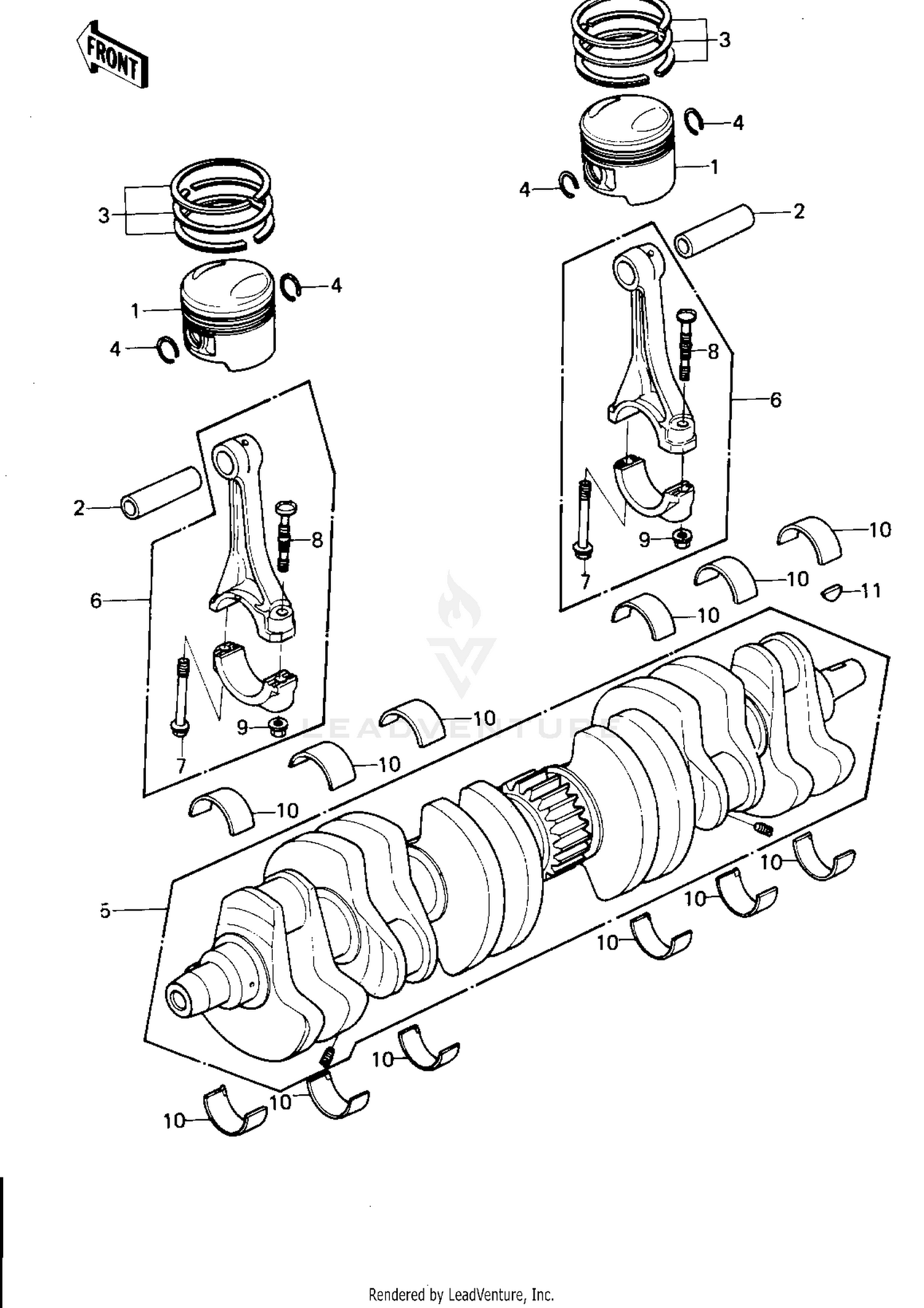 CRANKSHAFT/PISTONS