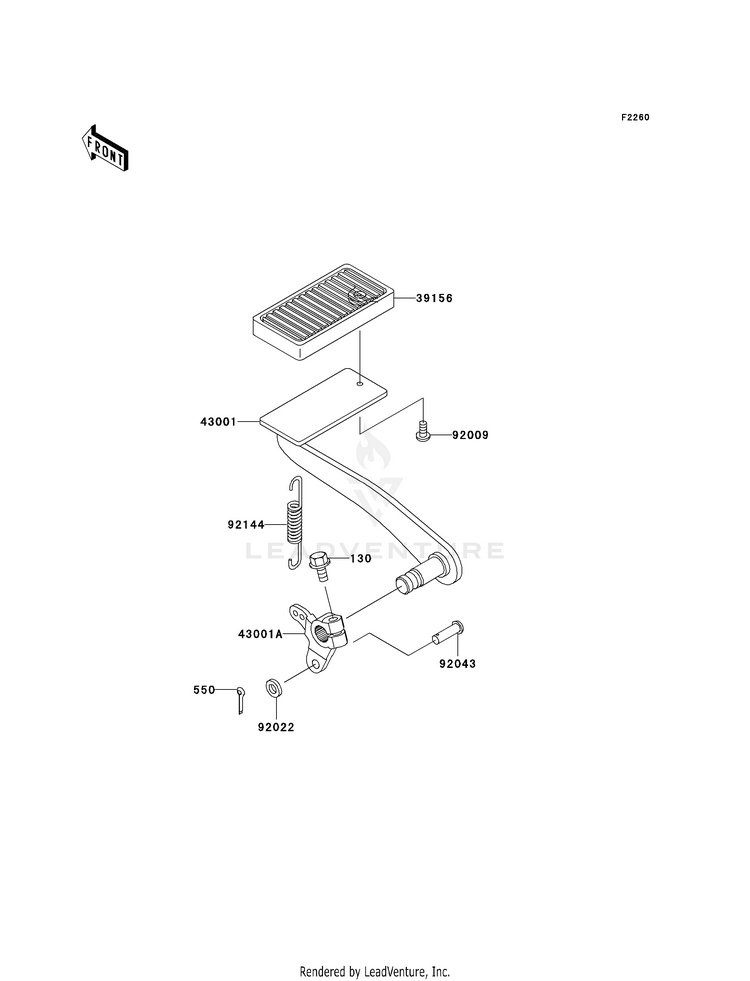 Brake Pedal/Torque Link Schematic