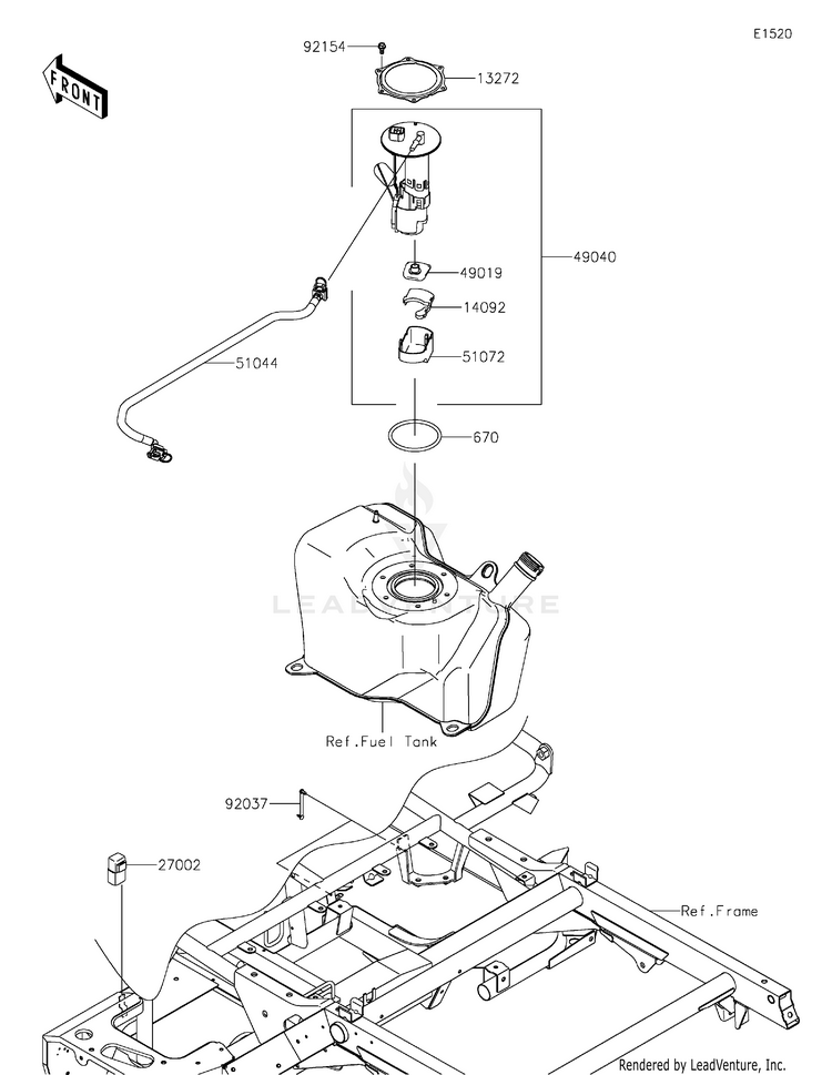 Fuel Pump KAF400RLF Mule SX 4X4 XC FI (2020) Schematic