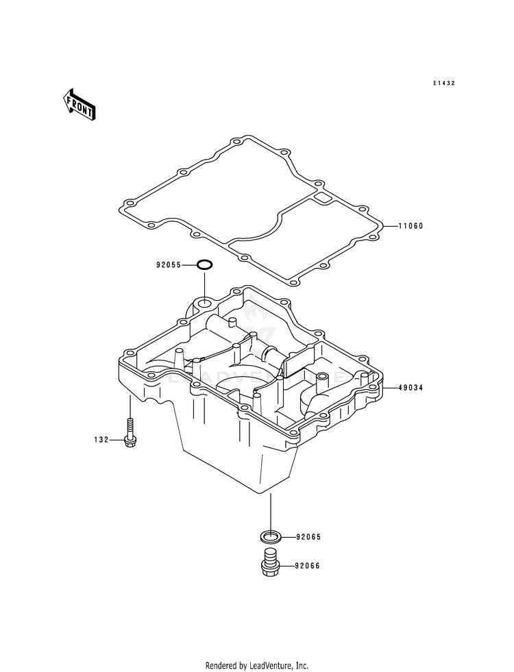Breather Cover/Oil Pan Schematic