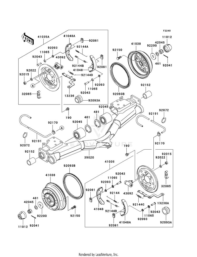 Rear Hubs/Brakes Schematic