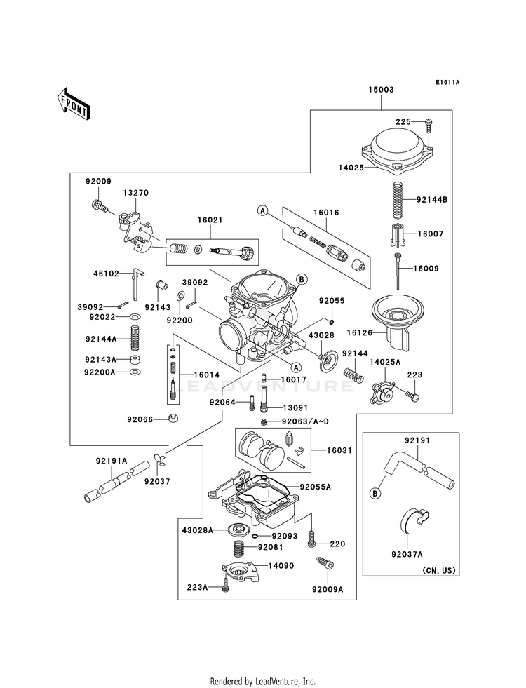 Carburetor (Vnt50ae045286-) Schematic