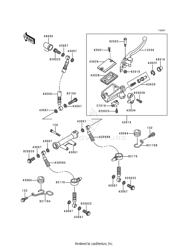 Front Master Cylinder (Zr750-C1) Schematic