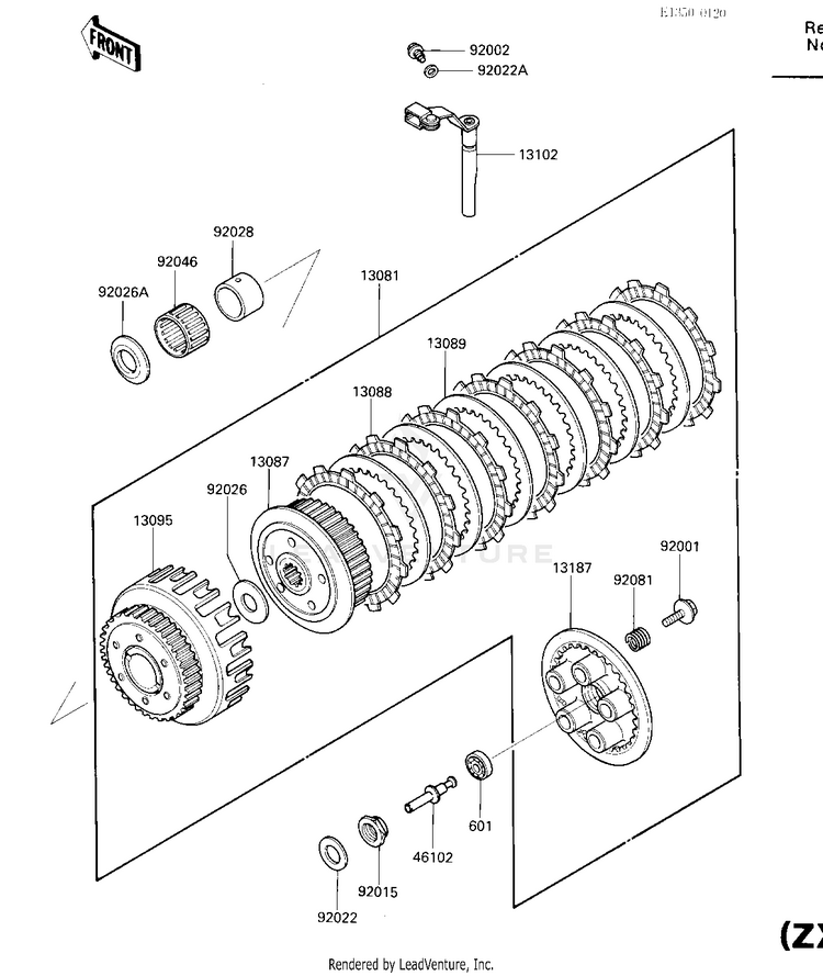 Clutch (Zx600ae051067-) Schematic