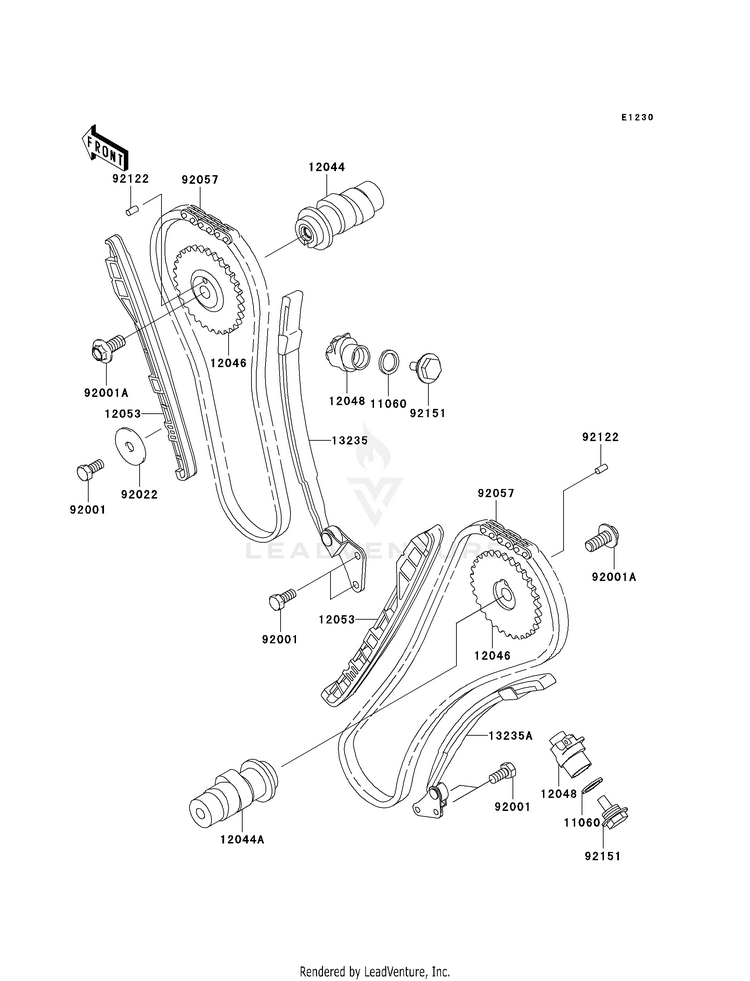 Camshaft(S)/Tensioner Schematic
