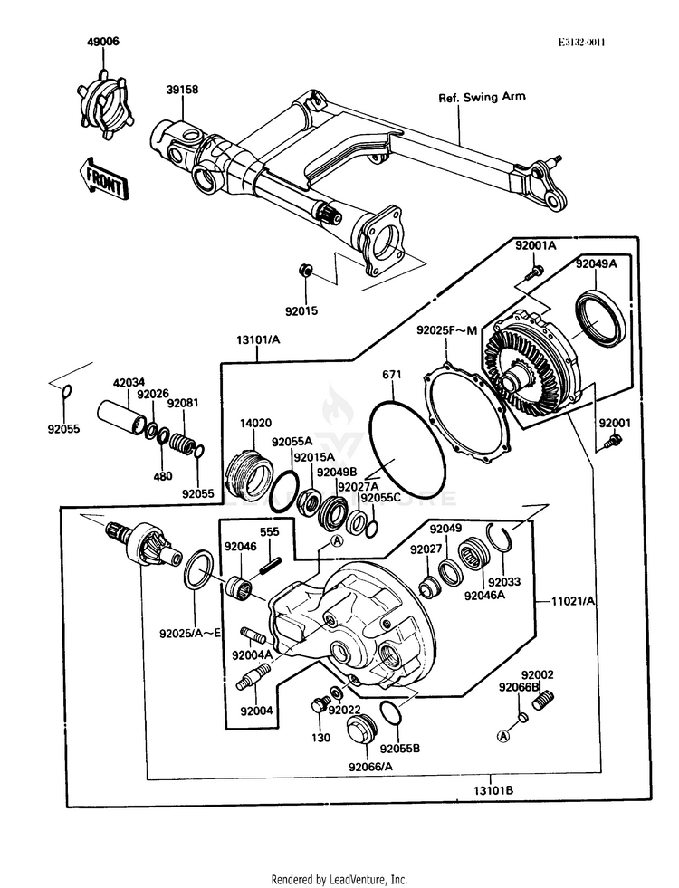 Drive Shaft/Final Gear Schematic