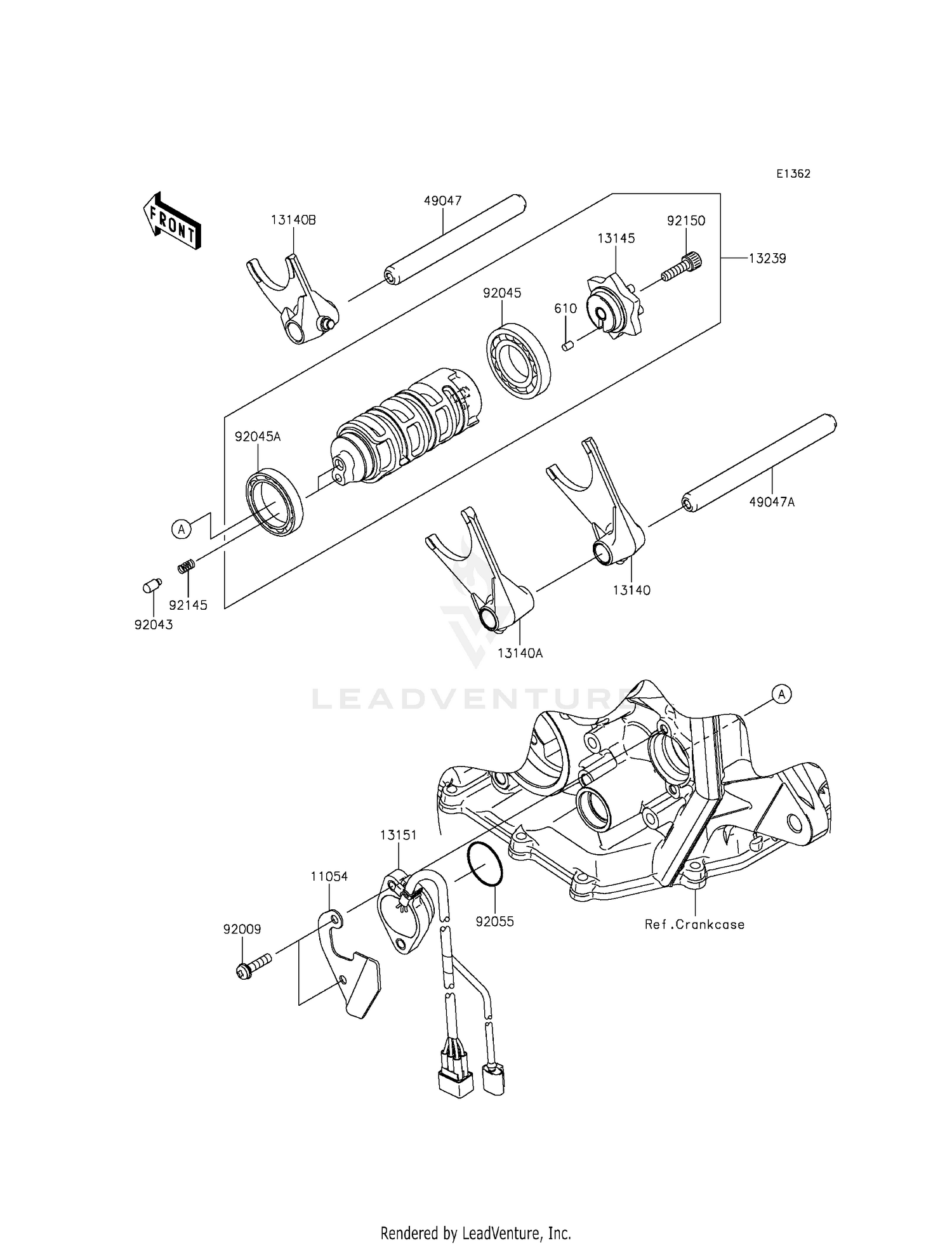 GEAR CHANGE DRUM/SHIFT FORK(S)