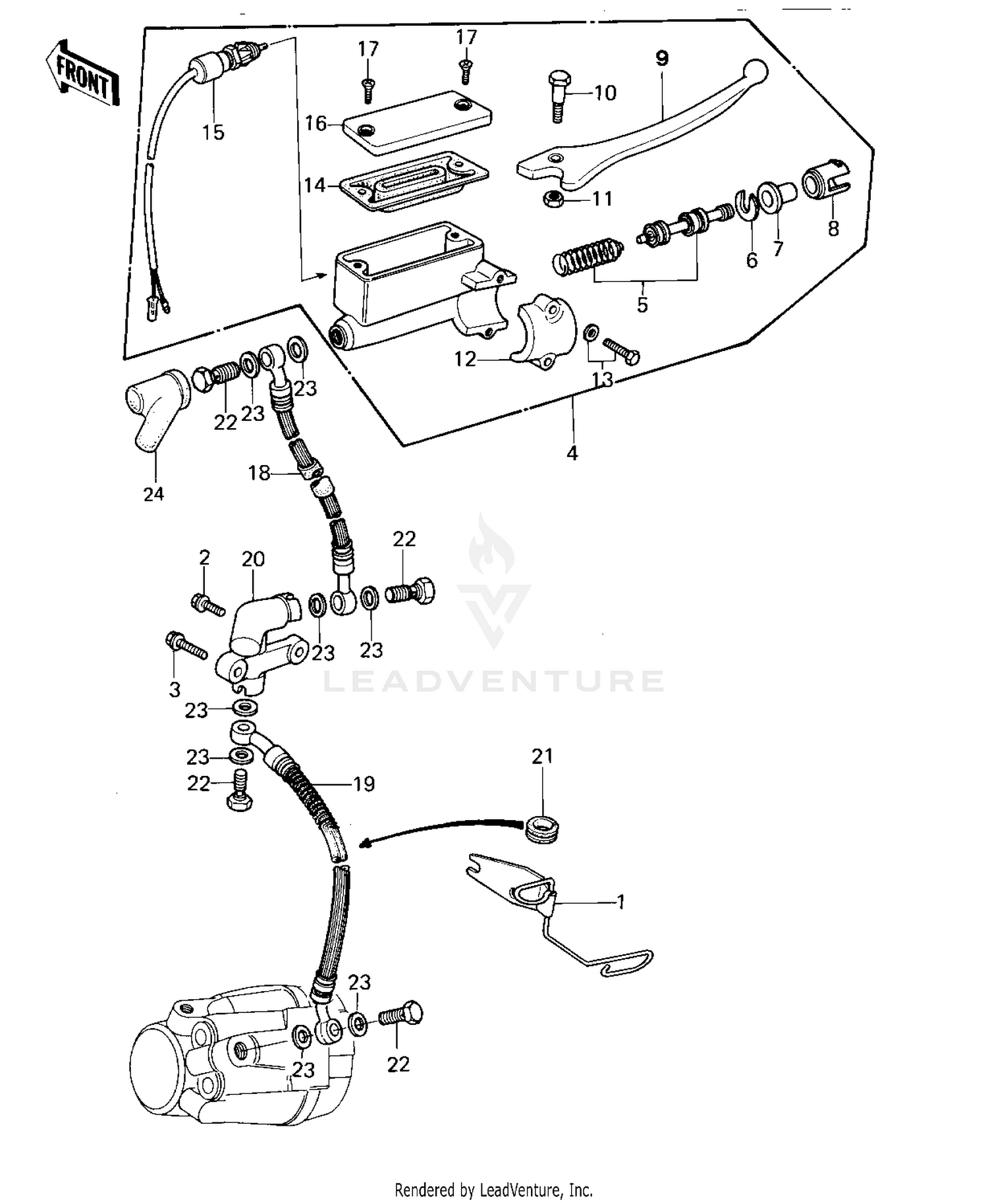 FRONT MASTER CYLINDER ('80 D1)