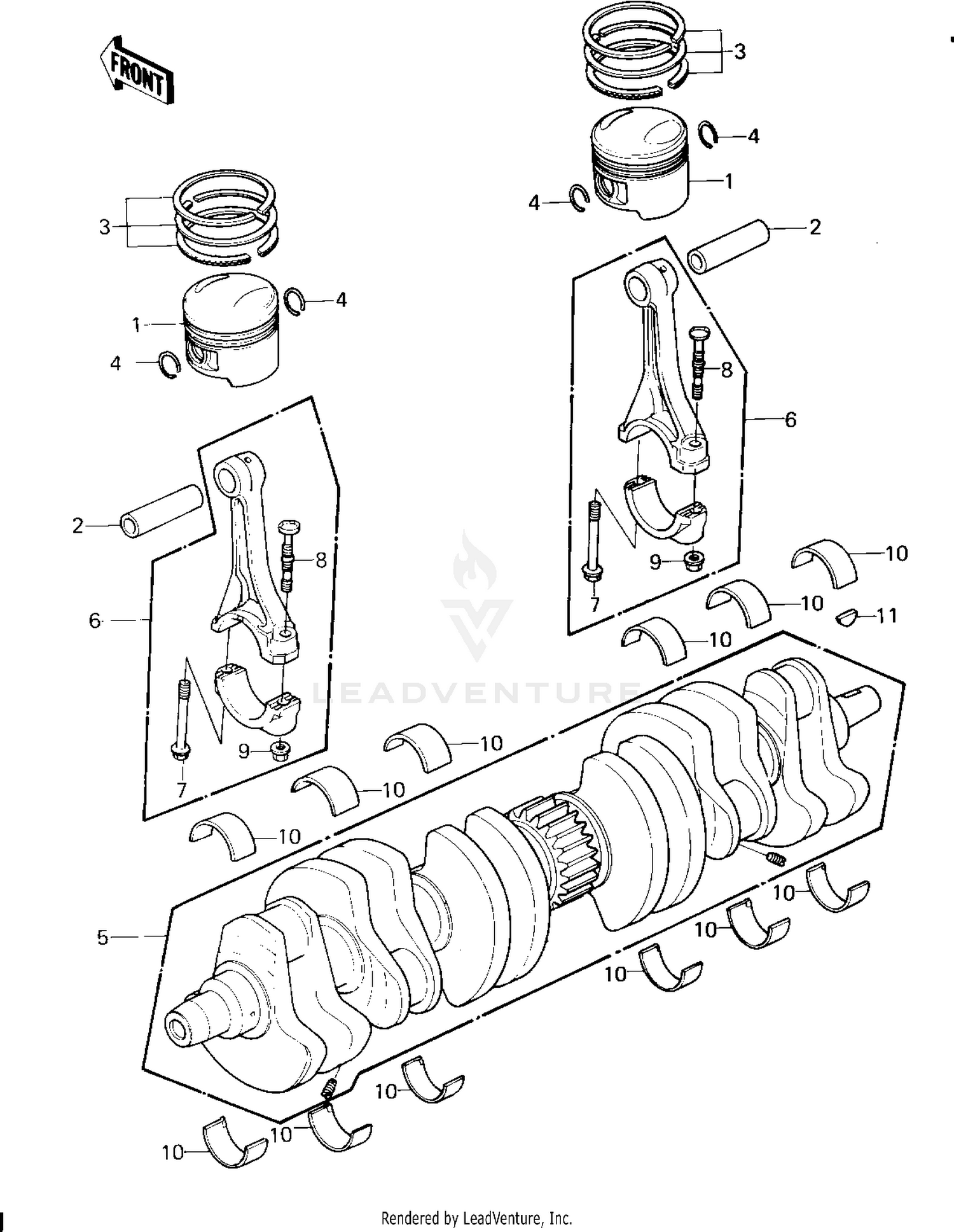 CRANKSHAFT/PISTONS