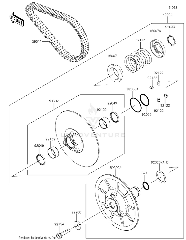 Driven Converter/Drive Belt Schematic