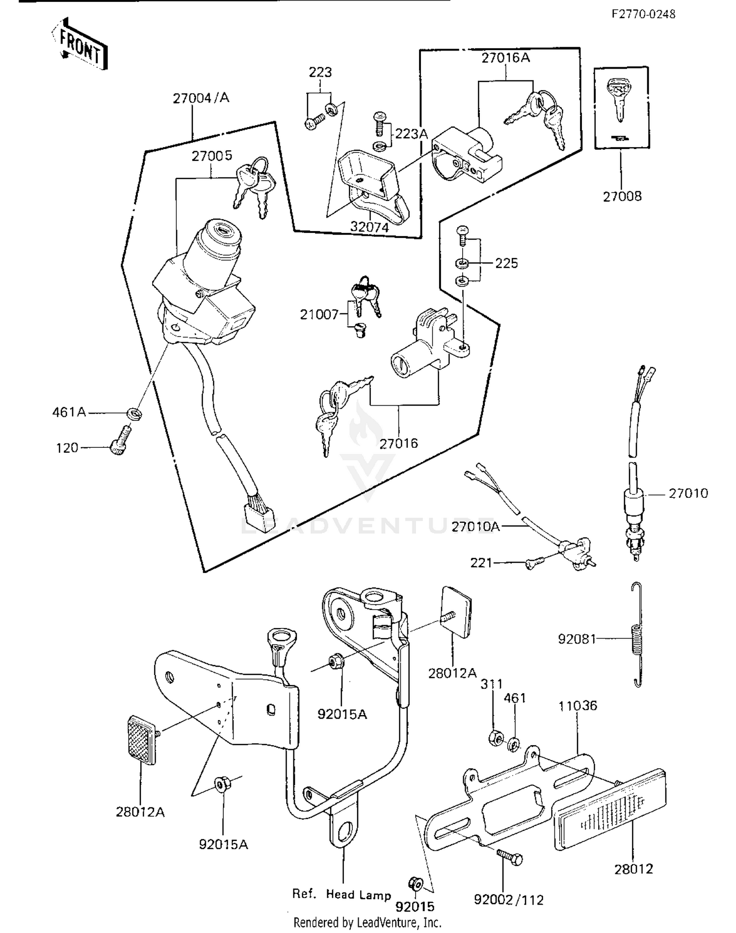 IGNITION SWITCH/LOCKS/REFLECTORS