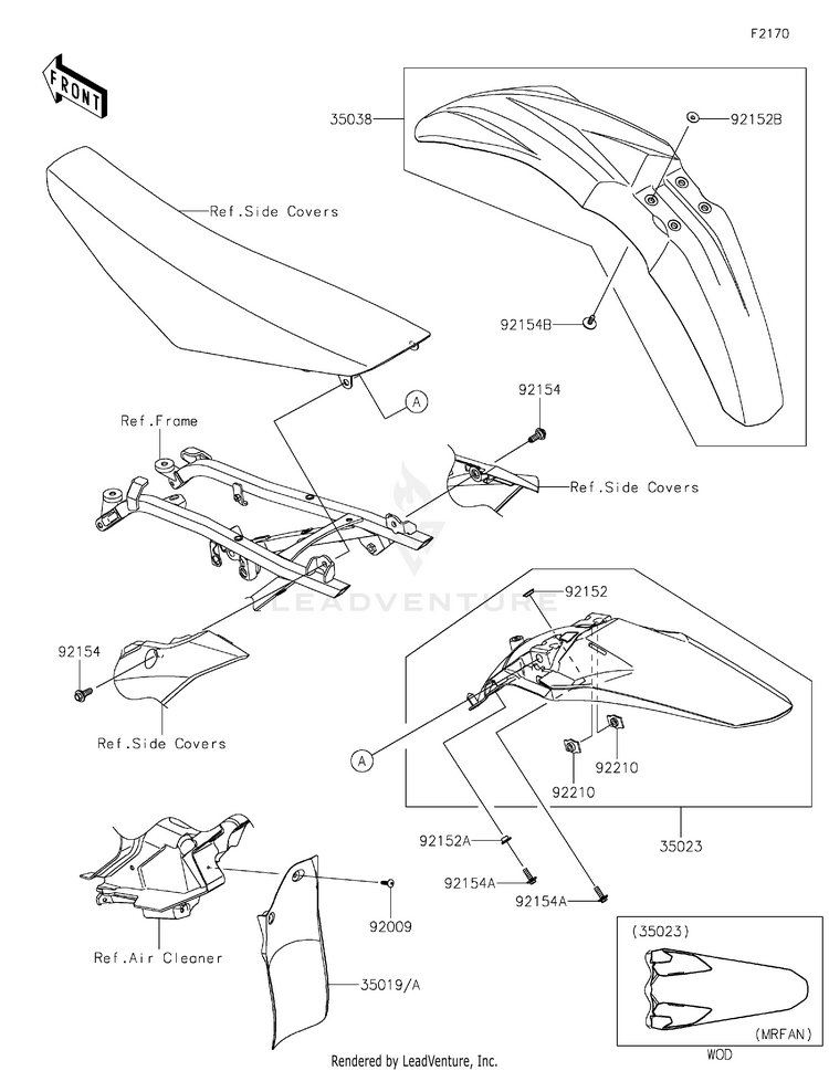 Fenders KX450MRFAN KX450 50th Anniversary Edition (2024) Schematic